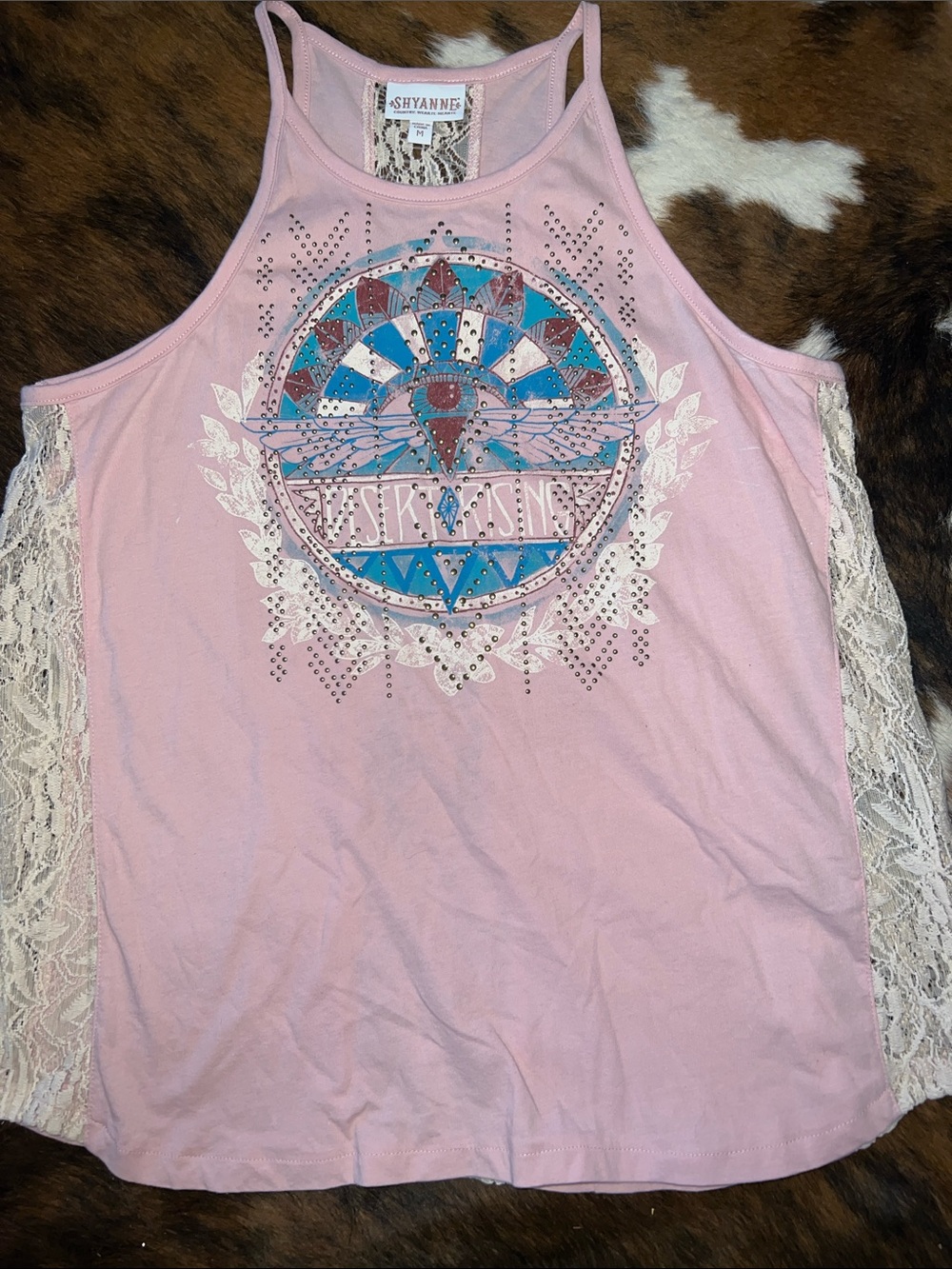 Shyanne Light Pink Lace-Trim